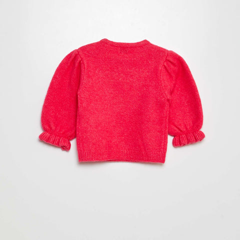 Pull uni manches longues forme ballon