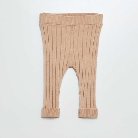 Legging côtelé + chaussettes avec broderie