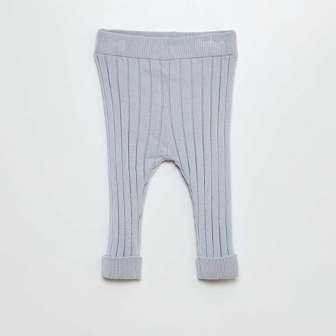 Legging côtelé + chaussettes avec broderie