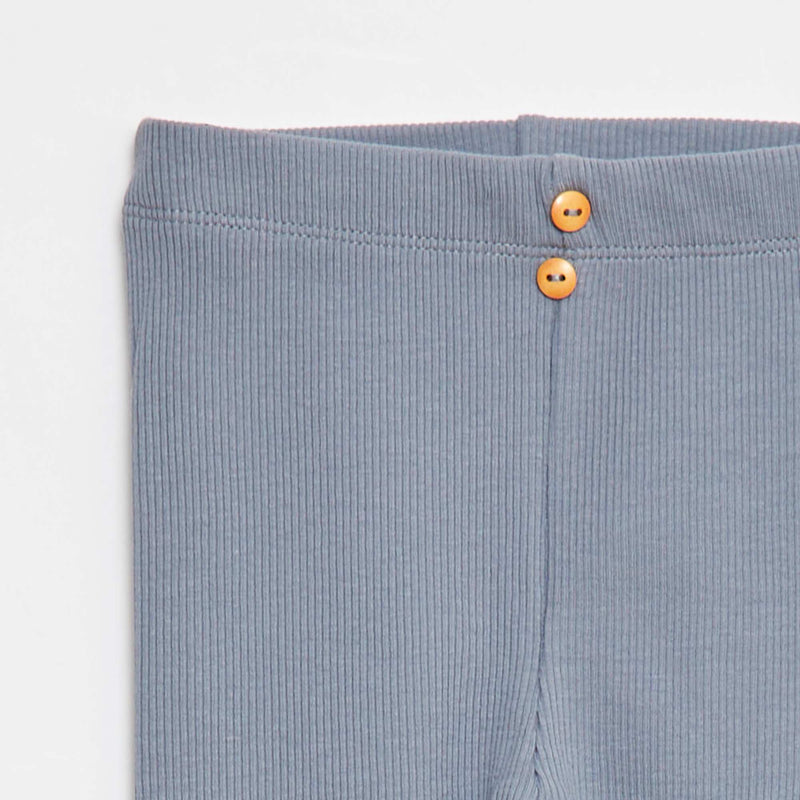 Legging côtelé avec boutons