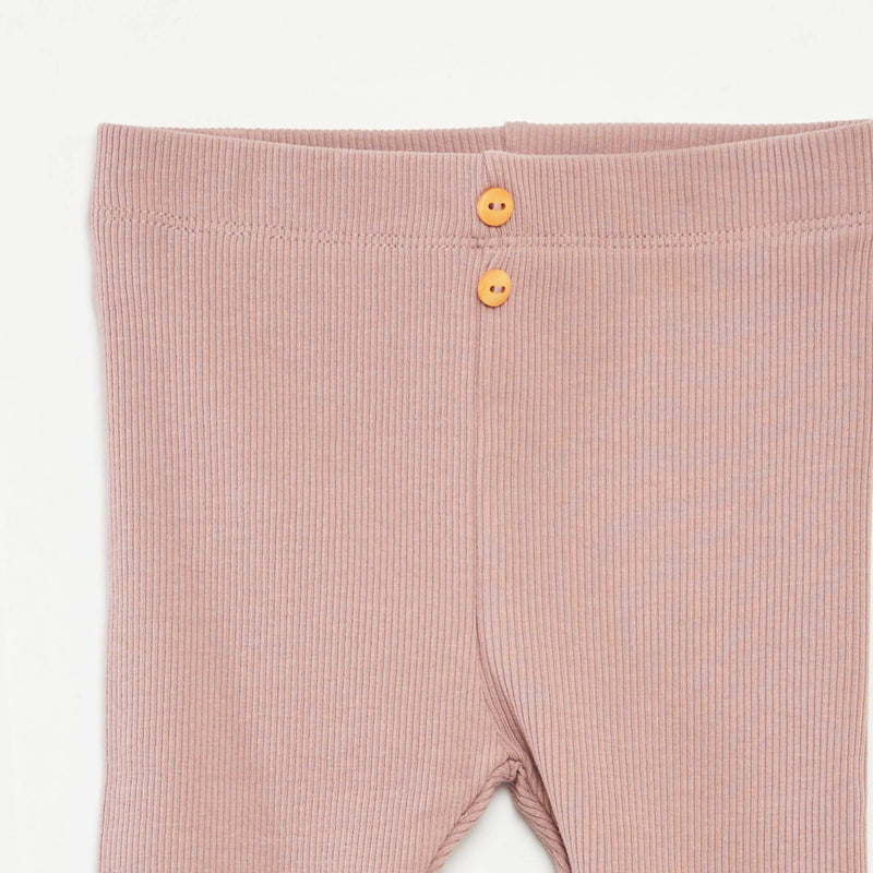 Legging côtelé avec boutons