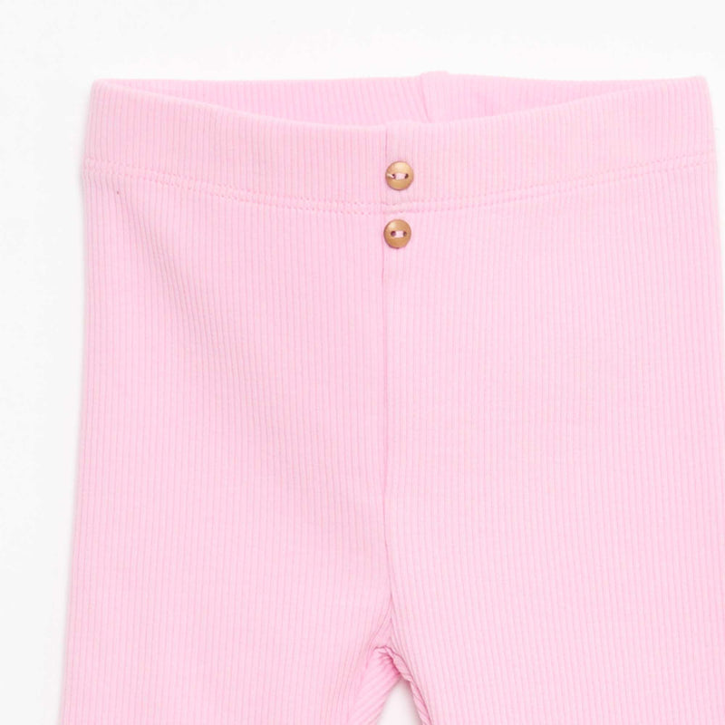 Legging côtelé avec boutons