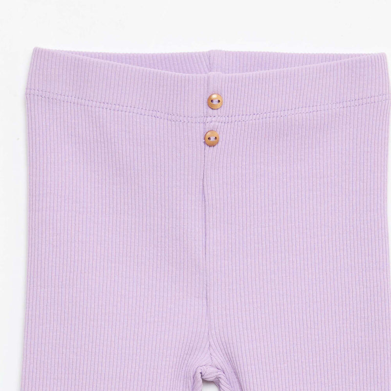 Legging côtelé avec boutons