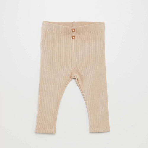 Legging côtelé avec boutons