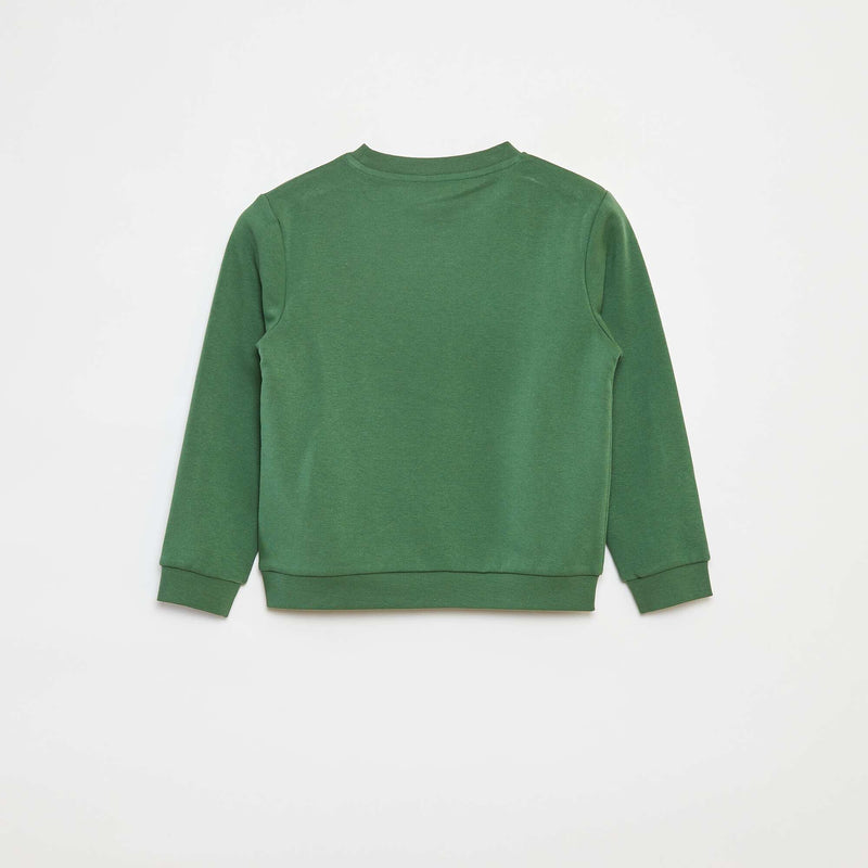 Sweat en molleton gratté uni