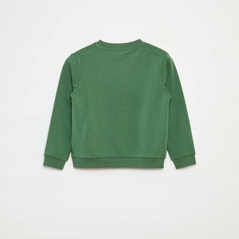 Sweat en molleton gratté uni