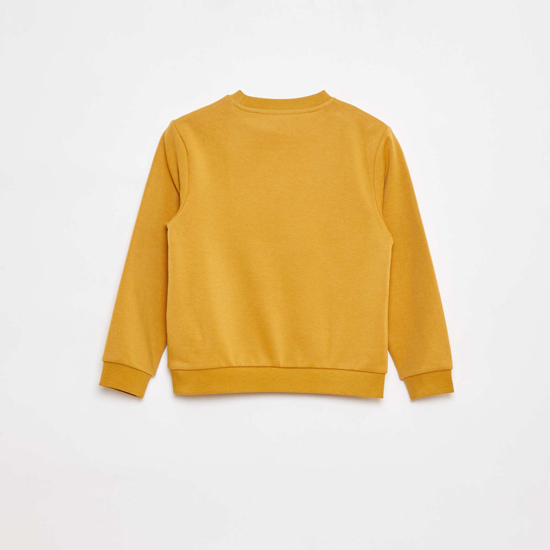 Sweat en molleton gratté uni