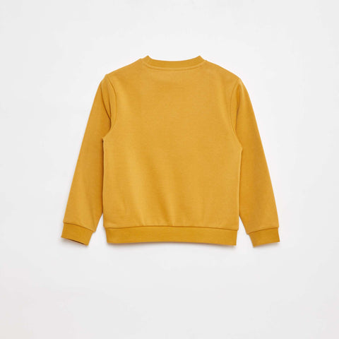 Sweat en molleton gratté uni