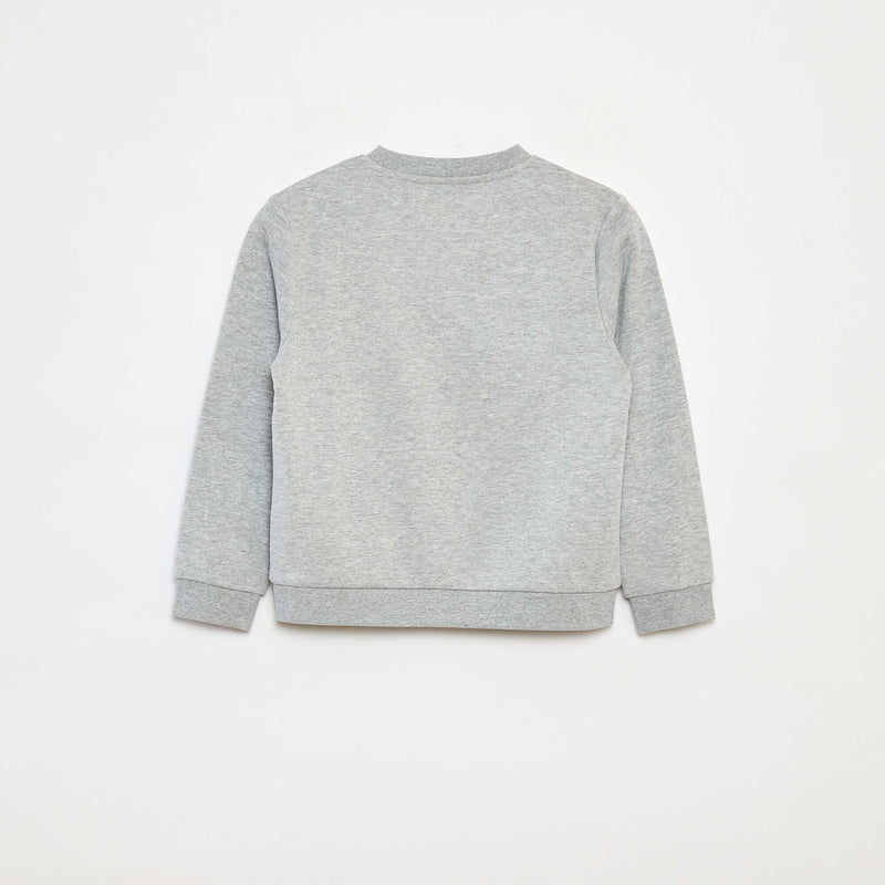 Sweat en molleton gratté uni