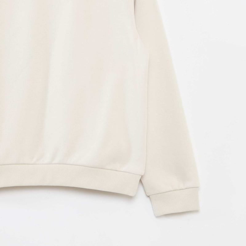 Sweat en molleton gratté uni