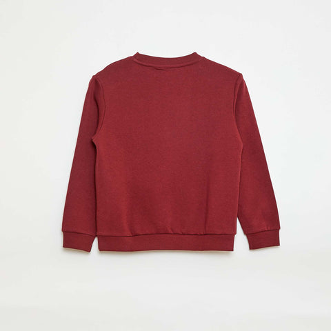 Sweat en molleton gratté uni