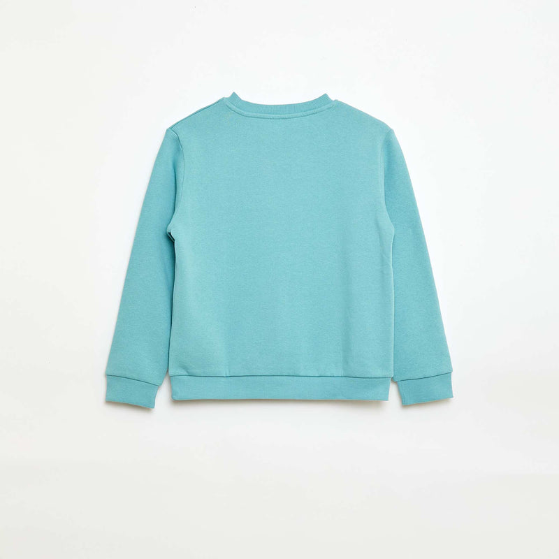 Sweat en molleton gratté uni