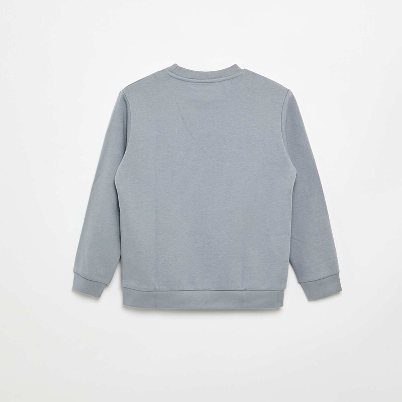 Sweat en molleton gratté uni