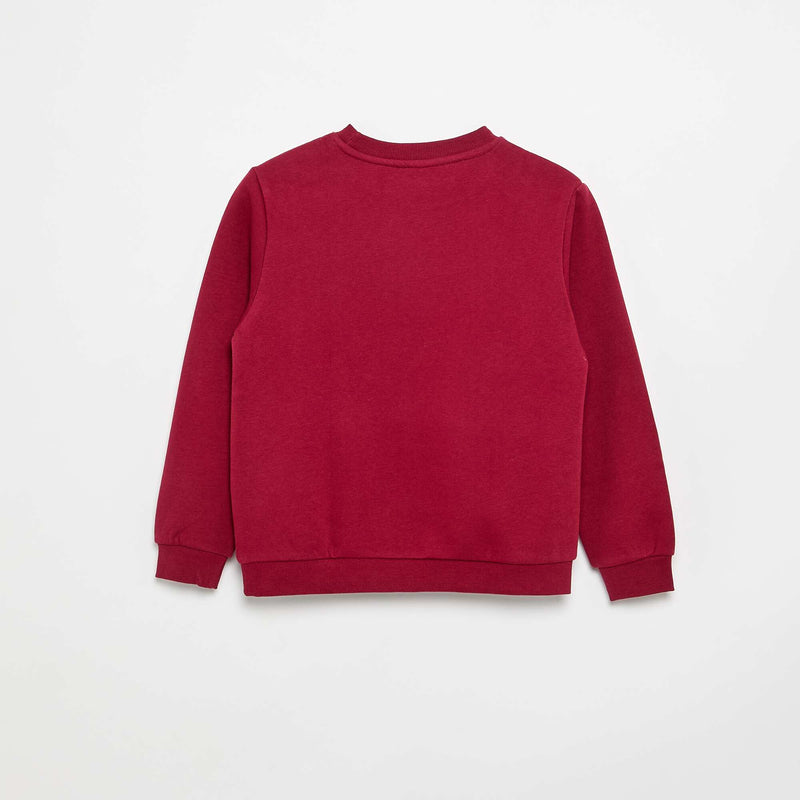 Sweat en molleton gratté uni