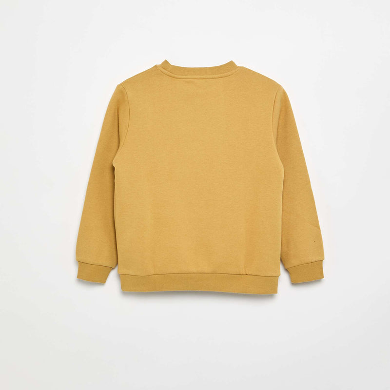 Sweat en molleton gratté uni