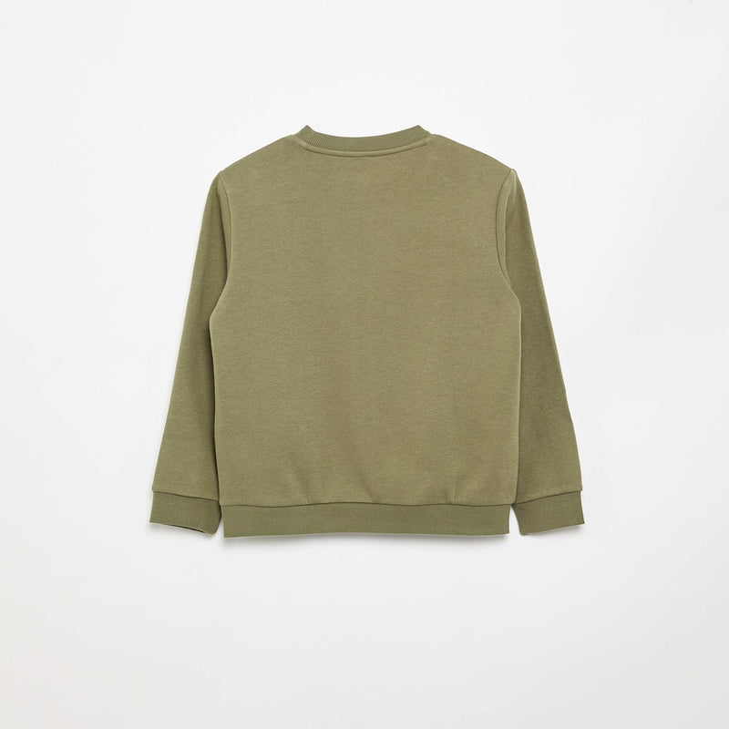 Sweat en molleton gratté uni