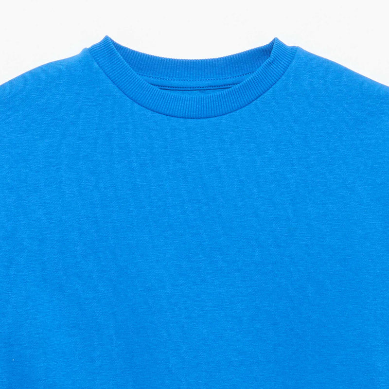 Sweat en molleton gratté uni – Bleu – Kiabi Maroc