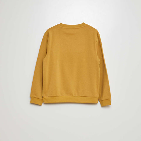 Sweat en molleton gratté uni