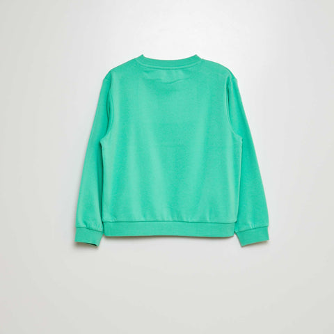 Sweat en molleton gratté uni