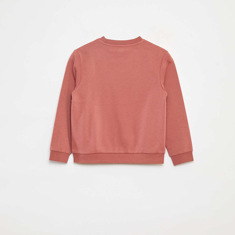 Sweat en molleton gratté uni