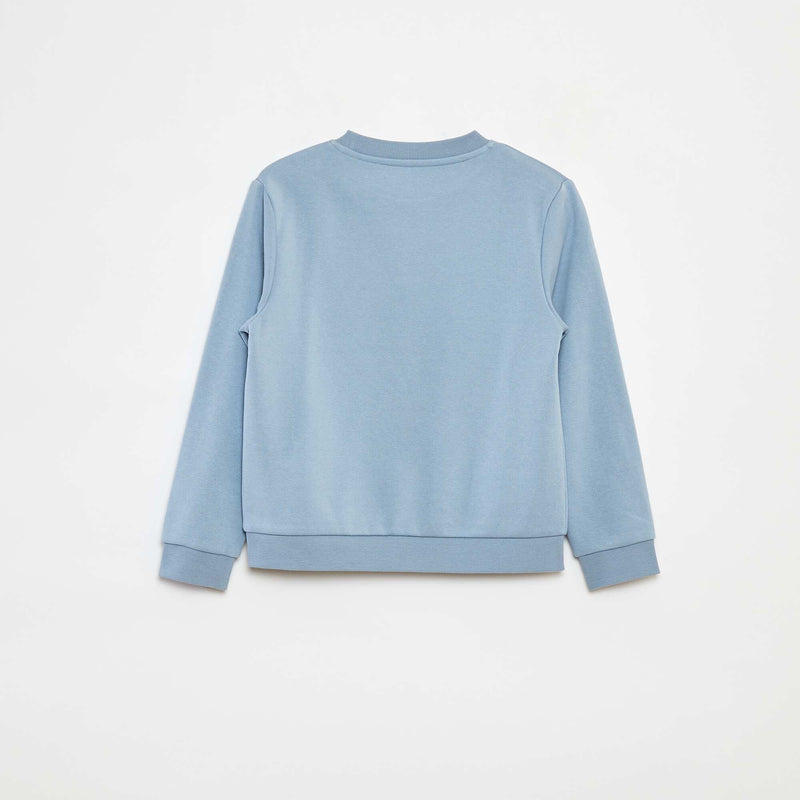 Sweat en molleton gratté uni