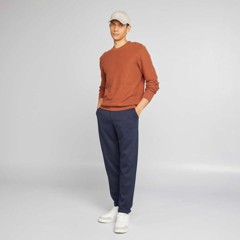 Pull en maille fine jauge type nid d'abeilles