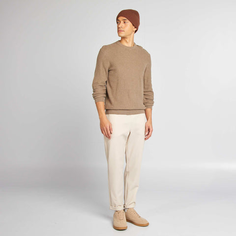 Pull en maille fine jauge type nid d'abeilles