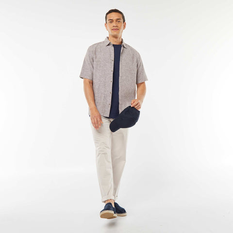 Chemise regular en lin mélangé