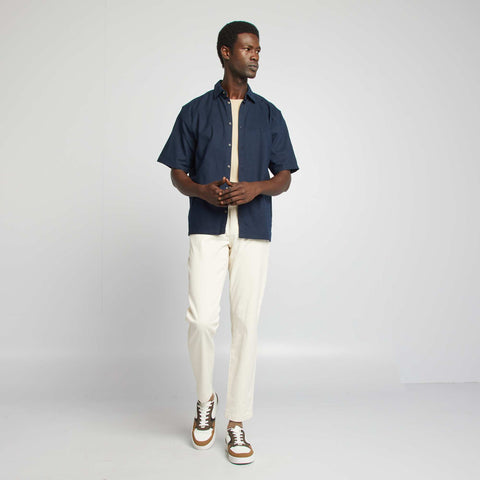 Chemise regular en lin mélangé