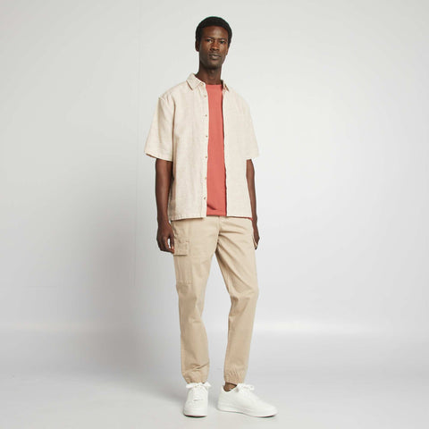 Chemise regular en lin mélangé
