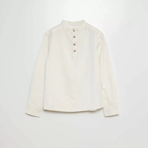 Chemise en coton col mao