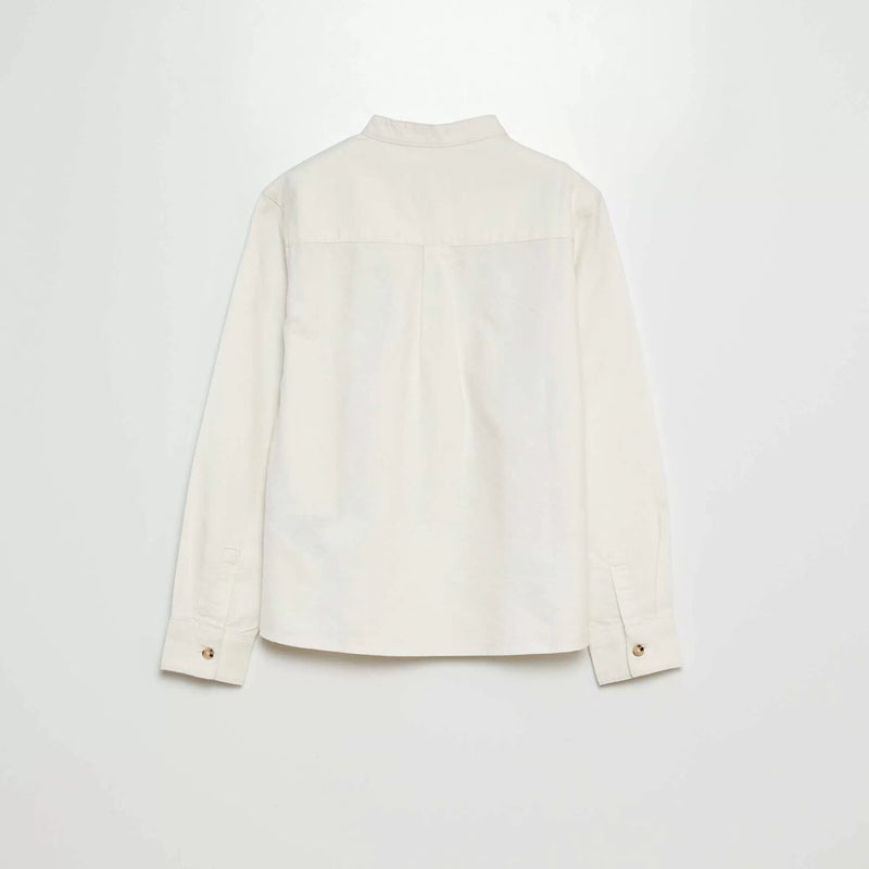 Chemise en coton col mao