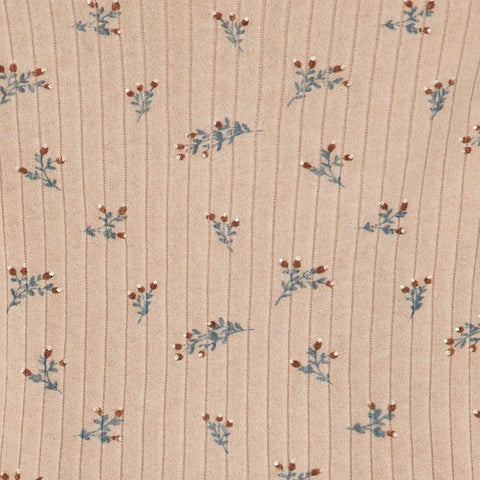 T-shirt côtelé manches longues avec volants aux emmanchures