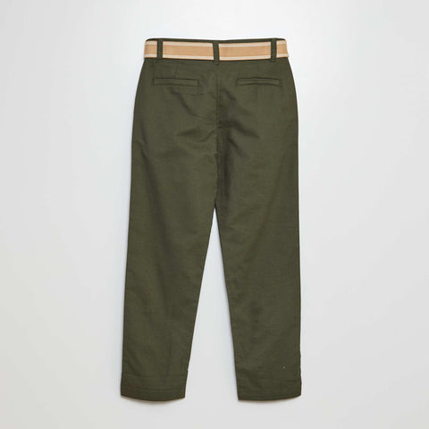 Pantalon chino avec ceinture