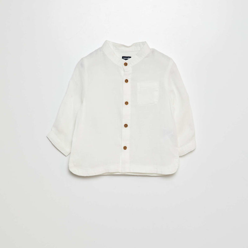 Chemise matière légère col mao