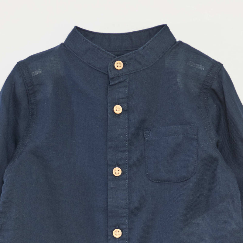 Chemise matière légère col mao