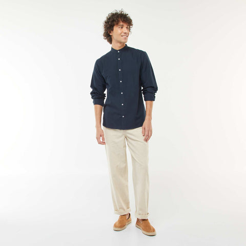 Chemise Oxford avec col mao