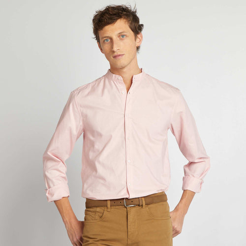 Chemise Oxford avec col mao