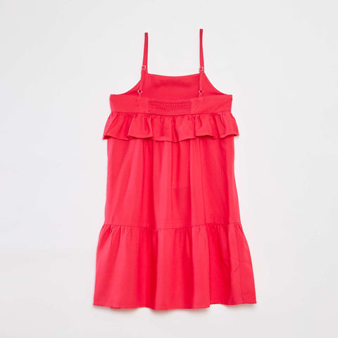 Robe à bretelles à volants