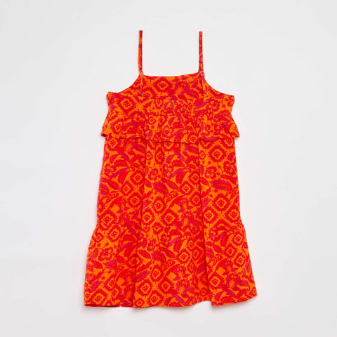 Robe à bretelles à volants