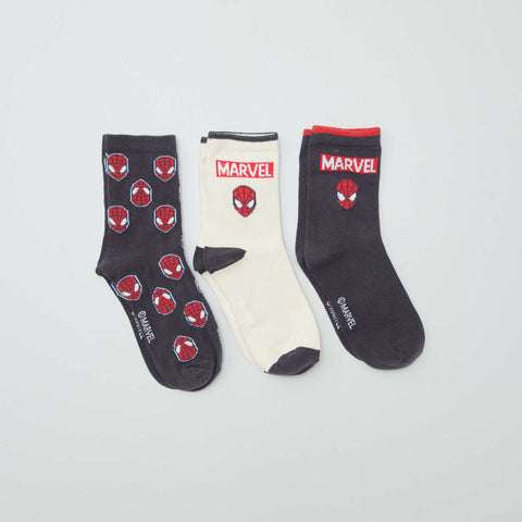 Lot de 3 chaussettes mi-hautes 'Spider-man'