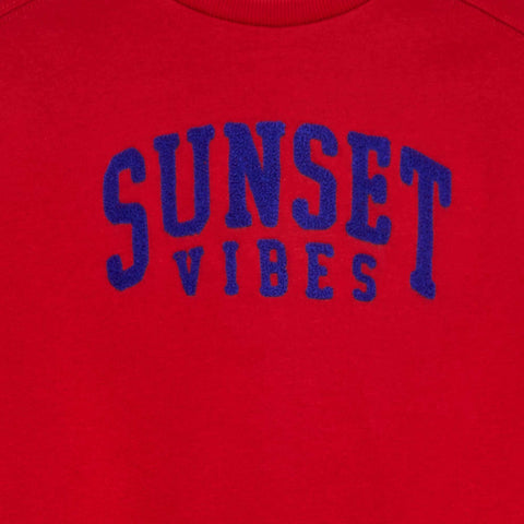 Sweat en molleton  avec inscription en maille bouclette