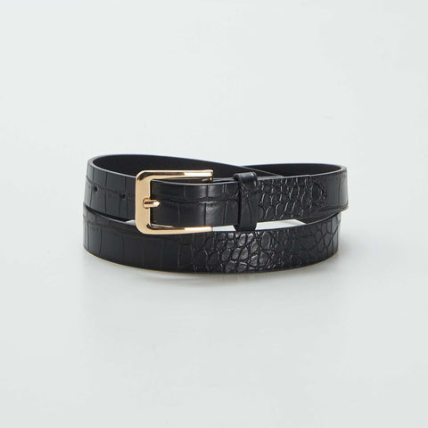 Ceinture fine imprimé léopard