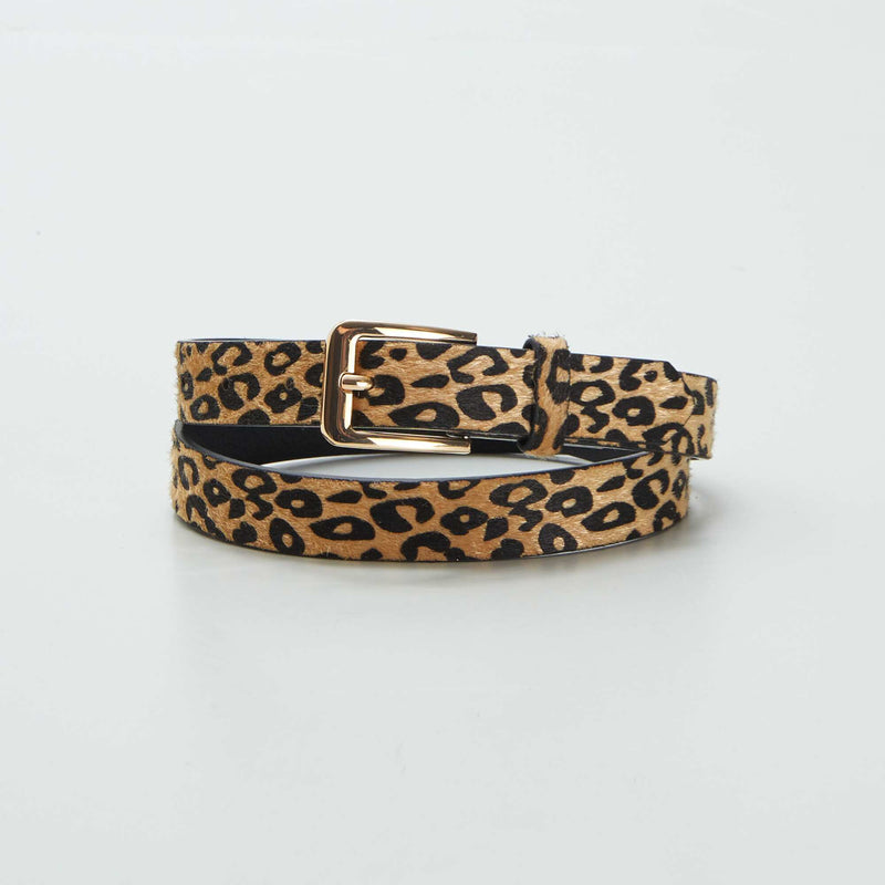 Ceinture fine imprimé léopard