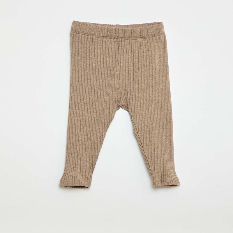 Lot de 2 leggings côtelés