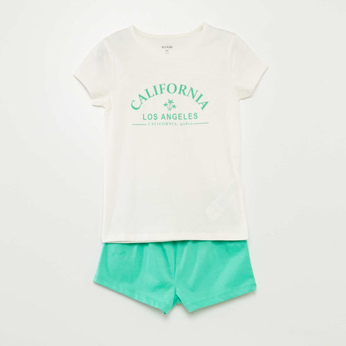 Ensemble pyjama court t-shirt + short - 2 pièces