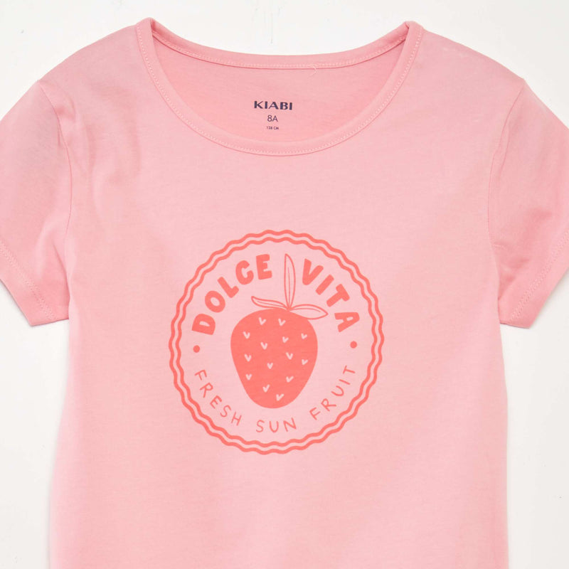 Ensemble pyjama court t-shirt + short - 2 pièces