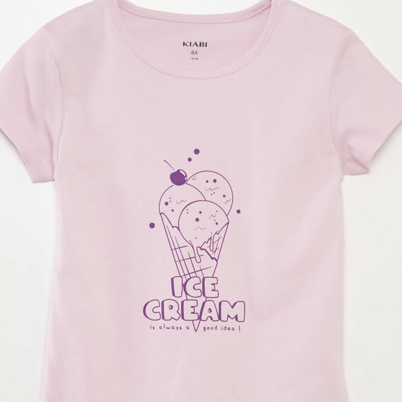 Ensemble pyjama court t-shirt + short - 2 pièces