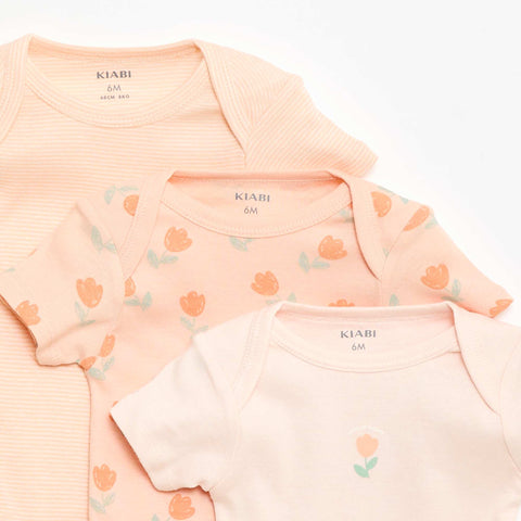 Bodies imprimés en coton - lot de 3
