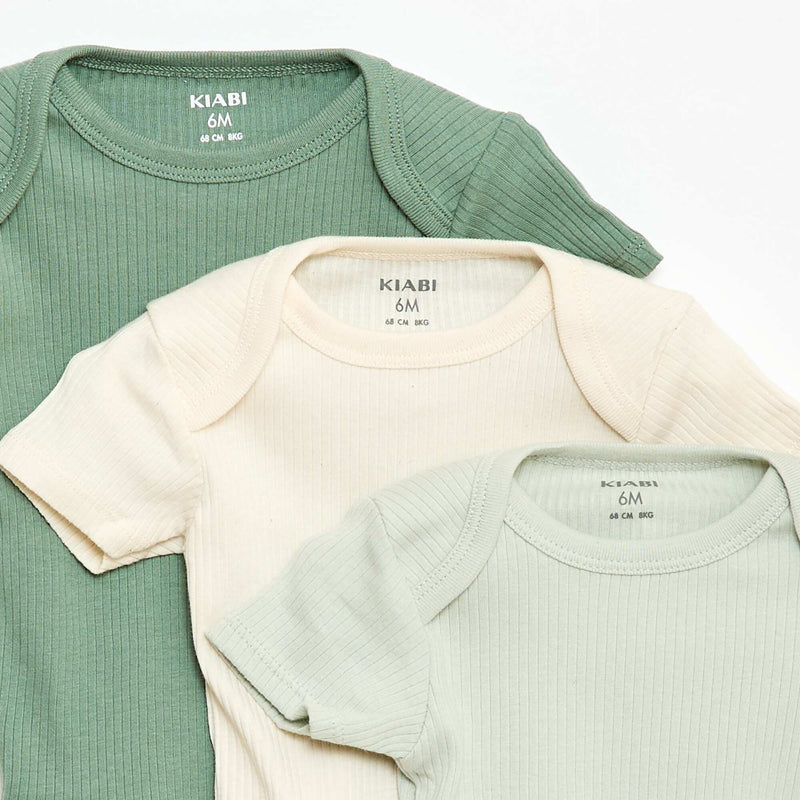 Bodies évolutif en maille unie - Lot de 3
